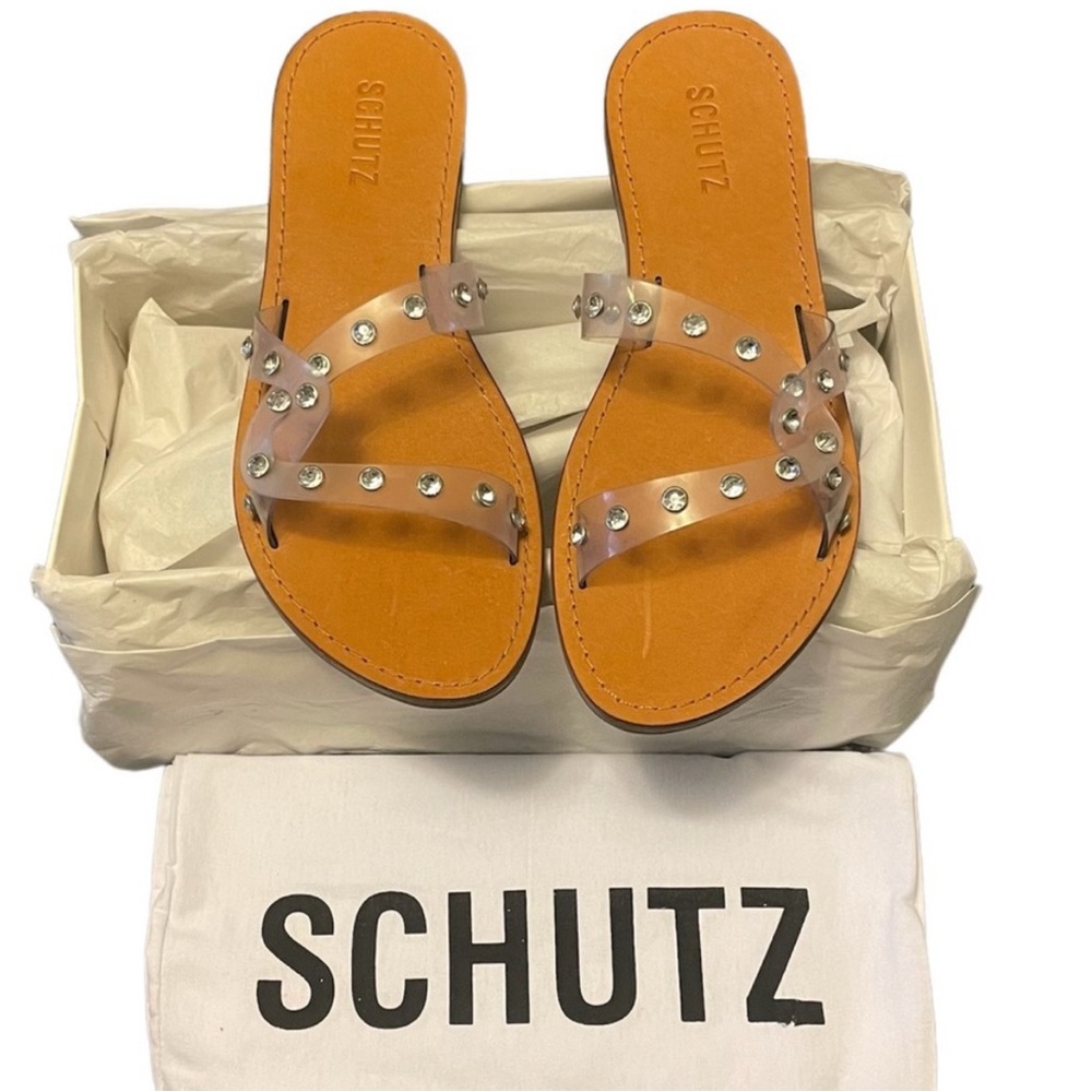 SCHUTZ CATHRYN VINYL SANDAL NEW IN BOX SIZE 8